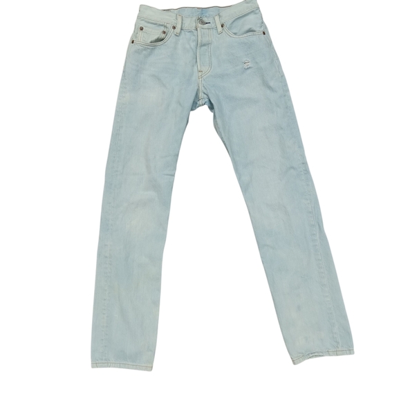 Levi's 501 Women's Light Wash Blue Jeans 26x32 Straight Leg - Picture 1 of 10